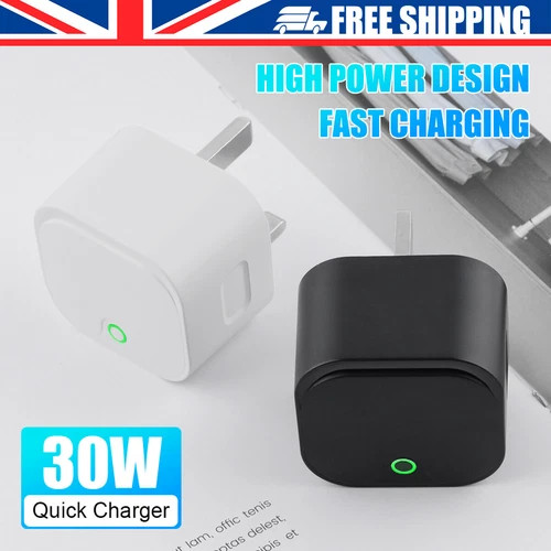 30w dual type usb fast - 30w, usb-c