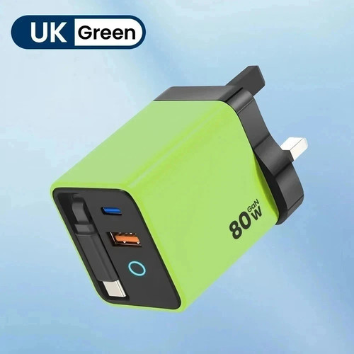 Gan usb charger - plug, uk