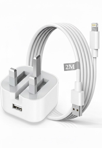 Plug usb charger 2m - uk, +