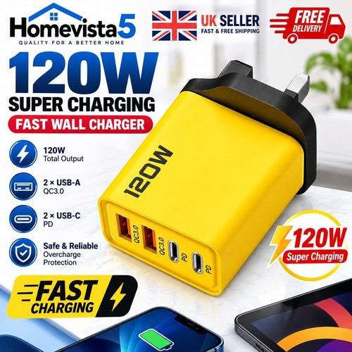 Port phone charger - 4-port, plug