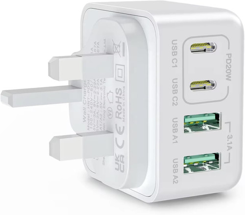 Usb wall charger plug - wall, uk